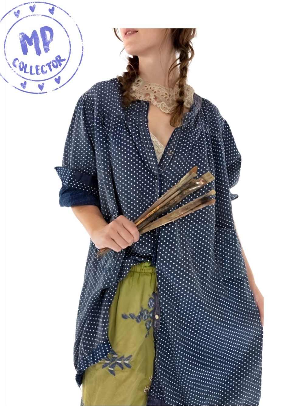 Magnolia Pearl Truvia Smock Dress! Can also be worn as a duster/housecoat/tunic